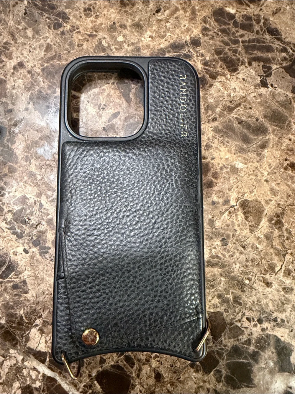 Bandolier Black iPhone 16 Pro Case with Strap Anchors